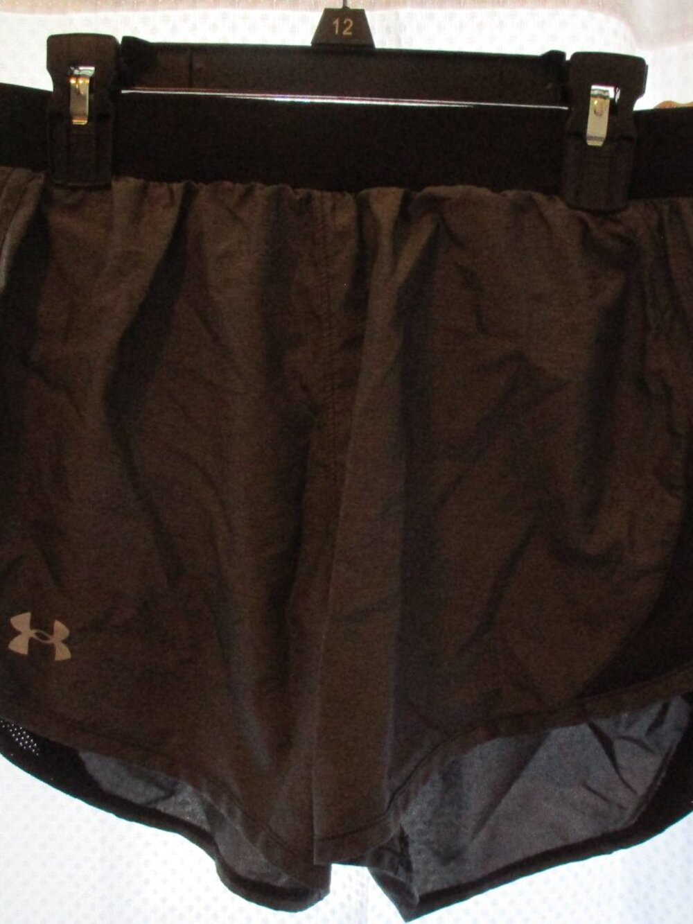 Under Armour Women’s Dark Gray w/Logo Athletic Running Shorts  Sz. XS
